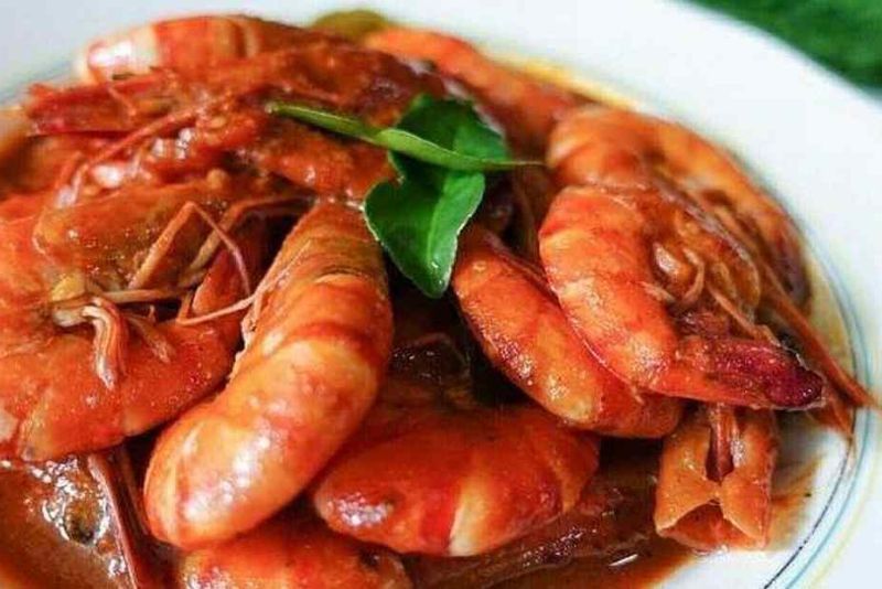 Nikmatnya Udang Saos Padang