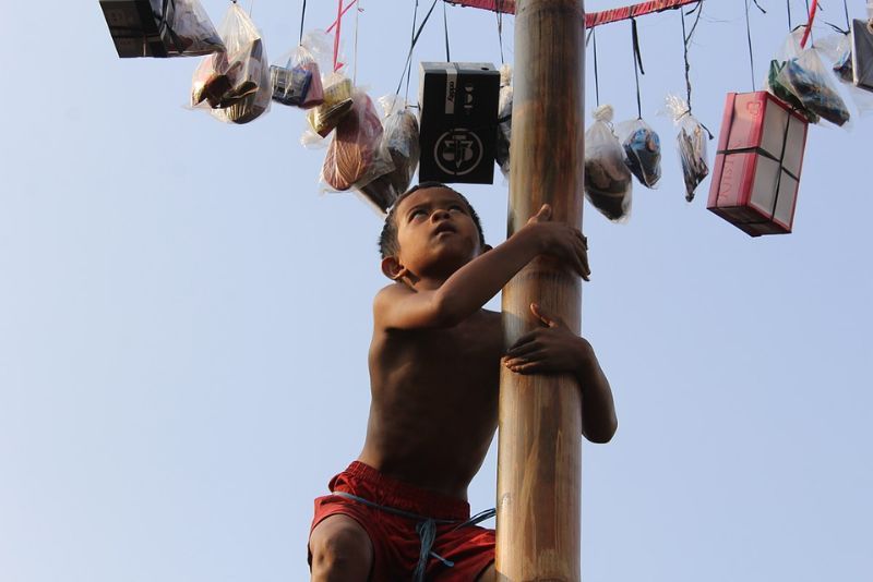 Permainan Tradisional Panjat Pinang: Keberanian dan Kerja Sama Menuju Puncak Kemenangan