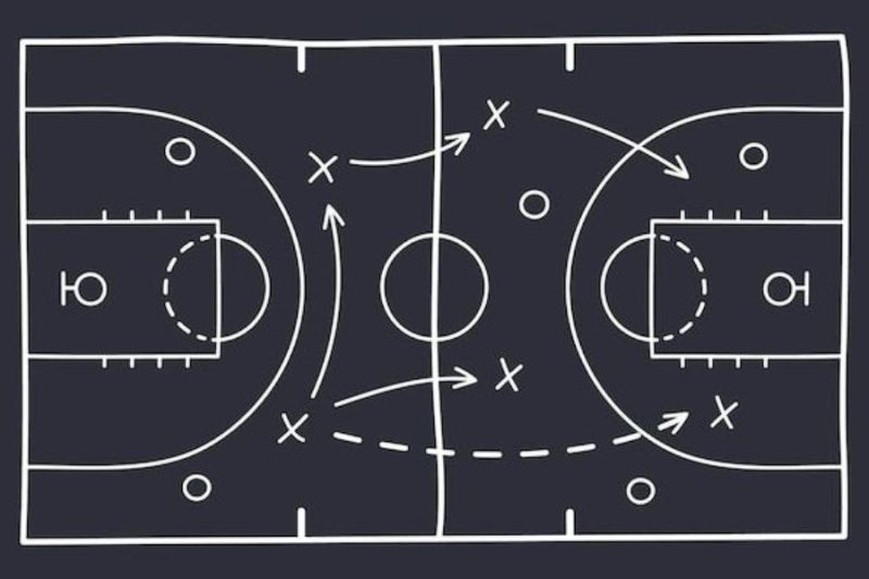 Basketball Strategy Drawing