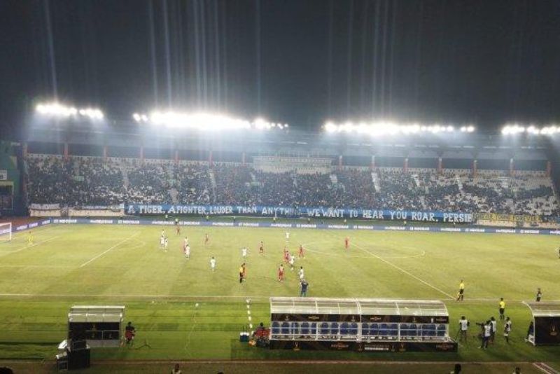 Suasana pertandingan Persib vs Borneo FC di Piala Presiden 2024 di Stadion Si Jalak Harupat, Senin (22/7/2024).