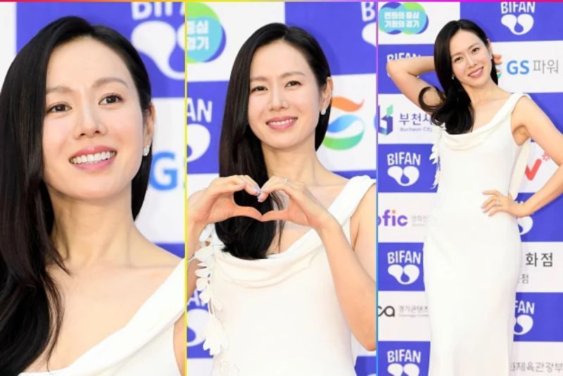 Son Ye jin Tampak Seperti Peri Berbaju Putih di Pameran Spesial Festival Film Bucheon  ke-28.