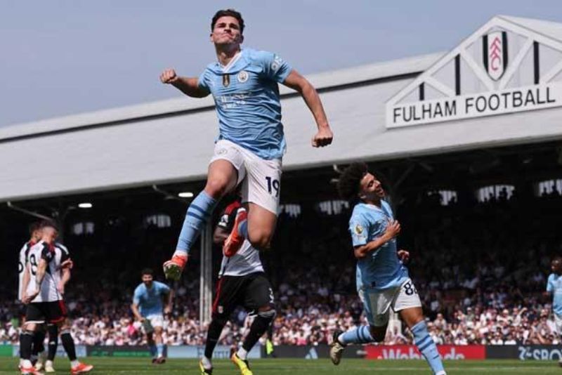 Pemain Manchester City Julian Alvarez