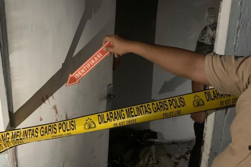 Kamar kos korban usai terbakar