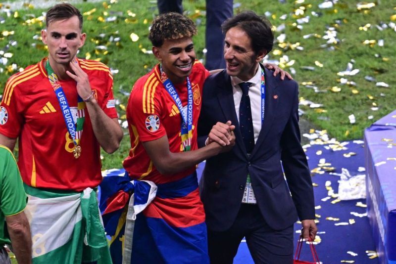 Lamine Yamal saat membawa Timnas Spanyol juara Euro 2024