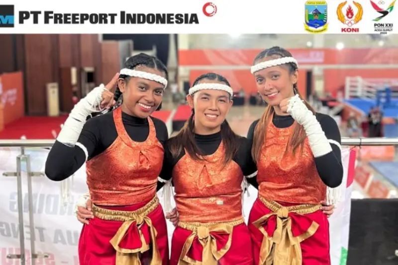 Dukung Penuh Kontingen Papua Tengah di PON 2024, Freeport Apresiasi Raih Mendali Atlet Muay Thai