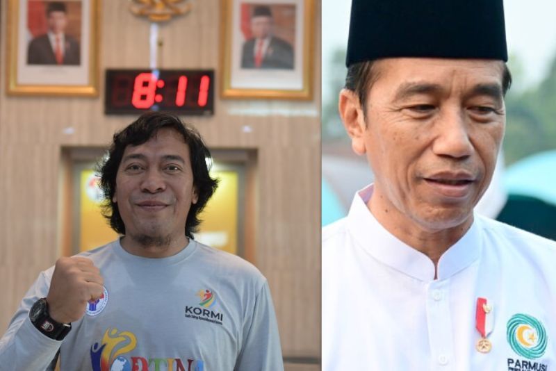 Momen Komeng dan Jokowi Selfie Usai Pelantikann di Parlemen