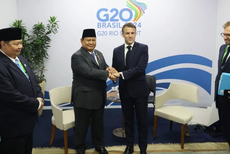 Prabowo-Marcon Bertemu di KTT G20, Bahas Ekonomi Hingga Jet Tempur Rafale