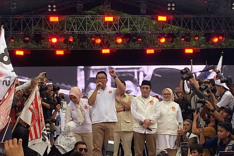 Ridwan Kamil dan Suswono Orasi di Kampanye Akbar