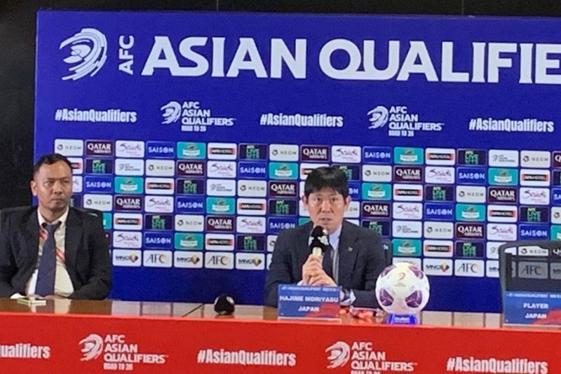 Pelatih Timnas Jepang Hajime Moriyasu mengakui suporter Timnas Indonesia bikin anak asuhnya tertekan