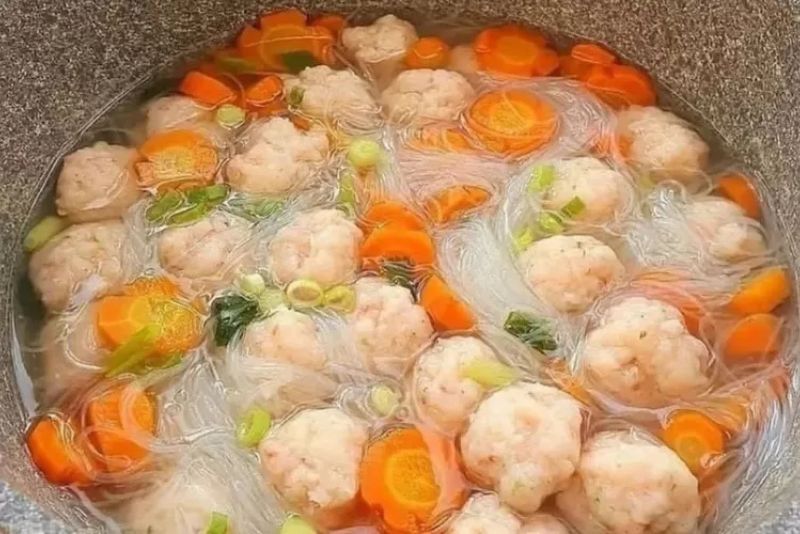 Resep Bola Udang Sup Rumput Laut