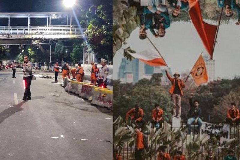 Jalan Medan Merdeka Barat Kembali Dapat Dilalui Pasca Aksi "Indonesia Gelap