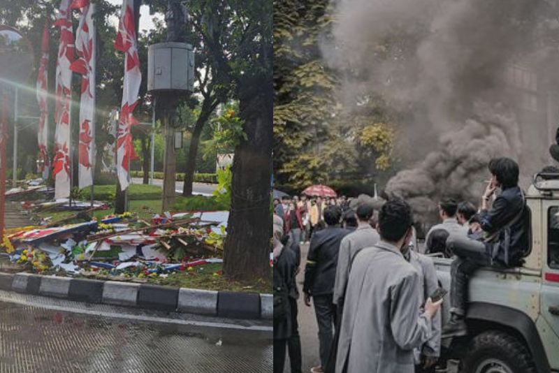 Aksi Massa Gelap: Pengerusakan Karangan Bunga Pramono-Rano di Jakarta