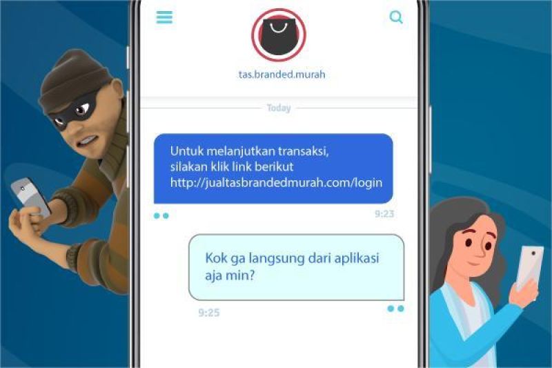 ilustrasi penipuan online di media sosial dengan modus jual beli barang elektronik palsu