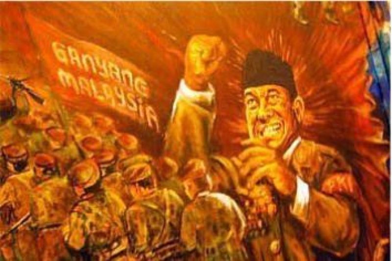 Potret lukisan ganyang malaysia