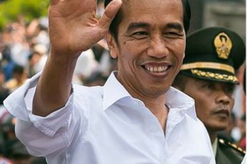 Potret jokowi yang sedang menyapa