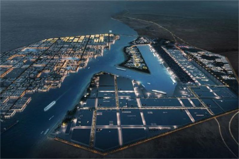 ilustrasi kota bawah laut futuristik Aquatica proyek NEOM Arab Saudi