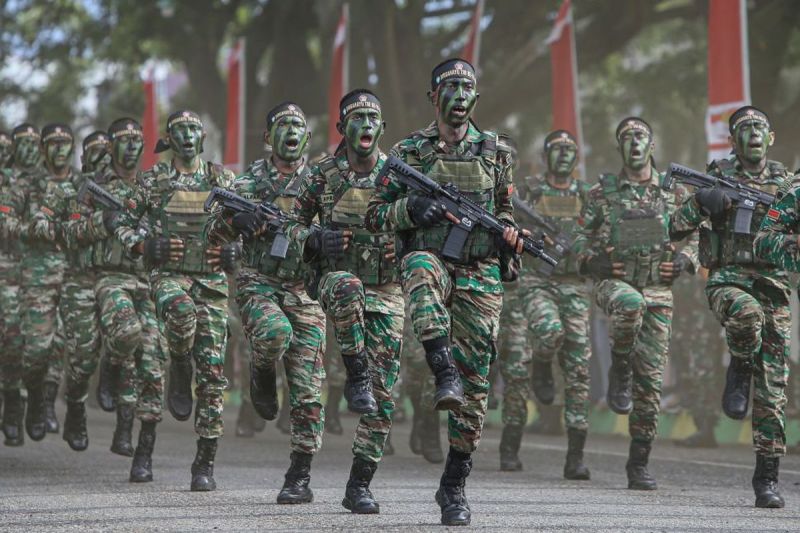 Ilustrasi TNI, gaji TNI. Gaji TNI 2025. Gaji TNI tahun 2025. Daftar gaji TNI tahun 2025 dari Tamtama hingga Jenderal.(ANTARA FOTO/Khalis Surry)