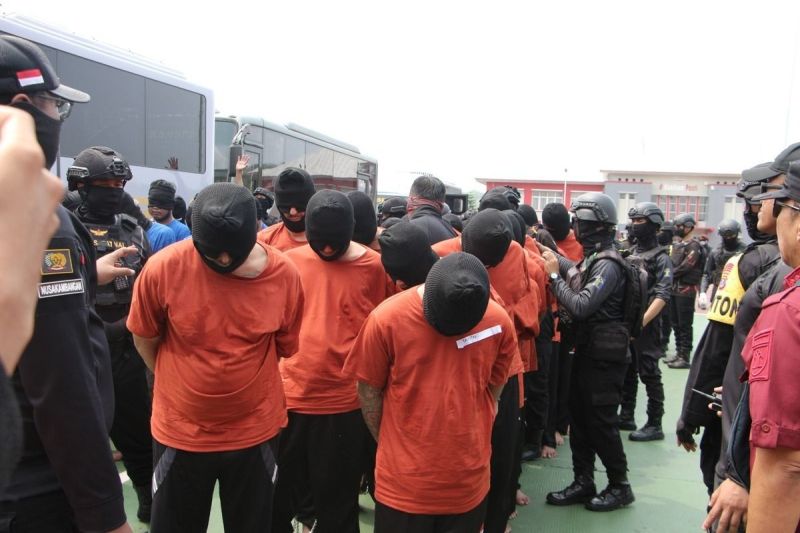 48 Napi asal Jatim dikirim ke Lapas Nusakambangan.(Dok Kanwil Kemenkumham Jatim)