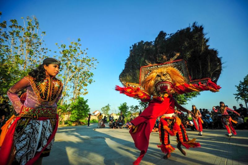 Kesenian Reog Ponorogo aresmi ditetapkan sebagai Warisan Budaya Tak Benda (Intangible Cultural Heritagen/ICH) oleh UNESCO.(SHUTTERSTOCK/oki cahyo nugroho)
