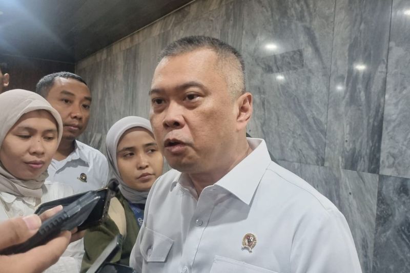 Menteri Perhubungan Dudy Purwagandhi saat ditemui di Gedung DPR RI, Jakarta, Selasa (11/3/2025),(KOMPAS.com/ISNA RIFKA SRI RAHAYU)