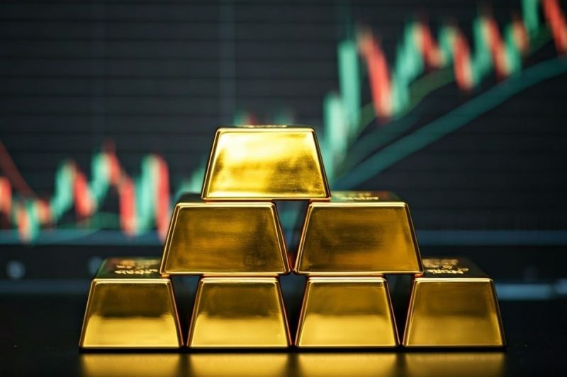 Harga emas menguat.(DOK. Shutterstock.)