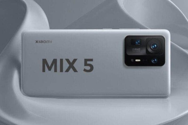 Ilustrasi desain bodi belakang handphone Xiaomi Mix 5. Perangkat ini disebut akan membawa teknologi kamera di bawah layar atau under display camera (UDC), sama seperti pendahulunya, Xiaomi Mix 4.