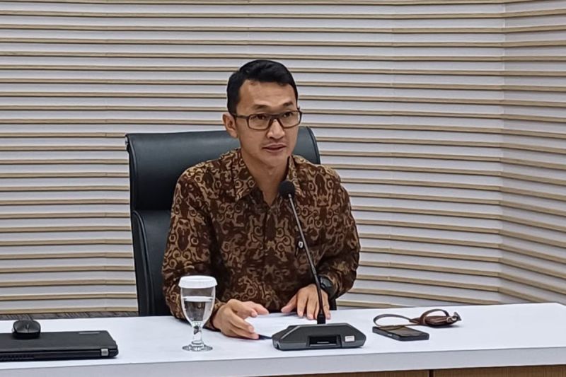 Juru Bicara KPK Budi Prasetyo di Gedung Merah Putih, Jakarta, Jumat (9/5/2025).(KOMPAS.com/Haryanti Puspa Sari)