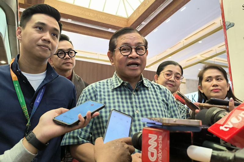 Gubernur Jakarta, Pramono Anung saat ditemui di JCC, Tanah Abang, Jakarta Pusat.(Intan Afrida Rafni )