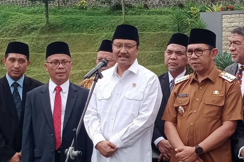 Menteri Sosial (Mensos) RI, Saifullah Yusuf di Kota Batu, Jawa Timur.(KOMPAS.com/ Nugraha Perdana )
