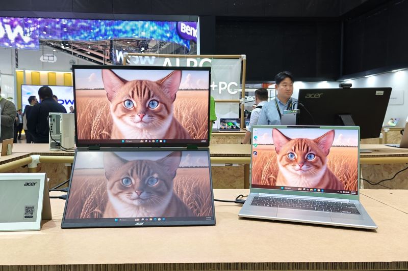 Monitor ganda portable Acer PD163QT dirilis di Computex 2025(Kompas.com/Lely Maulida)