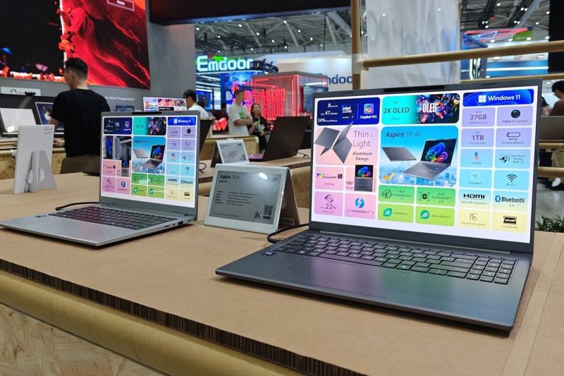 Acer Aspire 16 AI diumumkan dan dipajang di Computex 2025(Kompas.com/Lely Maulida)