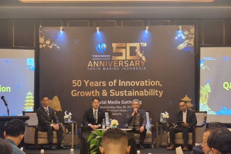 Konferensi Pers Peringatan HUT 50th Tokio Marine Indonesia, Rabu (28/5/2025)(KOMPAS.com/ AGUSTINUS RANGGA RESPATI)