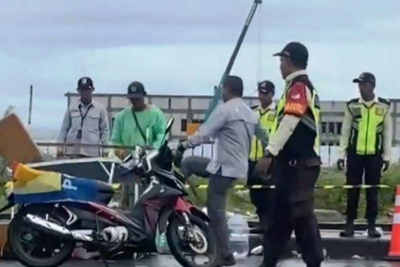 Viral, Oknum Satpam Tendang Dagangan PKL di Kawasan KIK Kendal