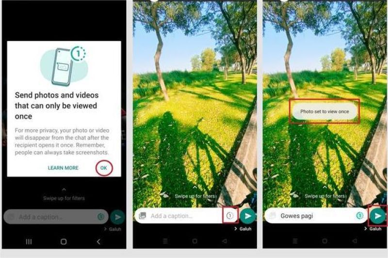fitur foto sekali lihat di status WhatsApp tampilan baru