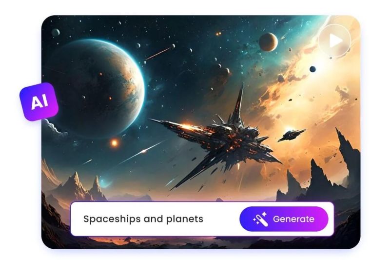 tampilan hasil video realistis yang dihasilkan AI dari teks