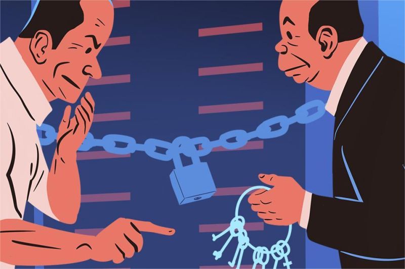 ilustrasi kebocoran data pribadi dari sistem digital milik pemerintah
