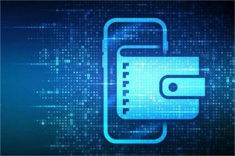 ilustrasi aplikasi fintech di smartphone dengan simbol keuangan digital