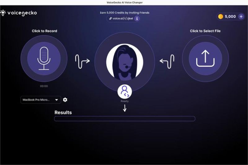 ilustrasi aplikasi AI pengubah suara real time di layar smartphone