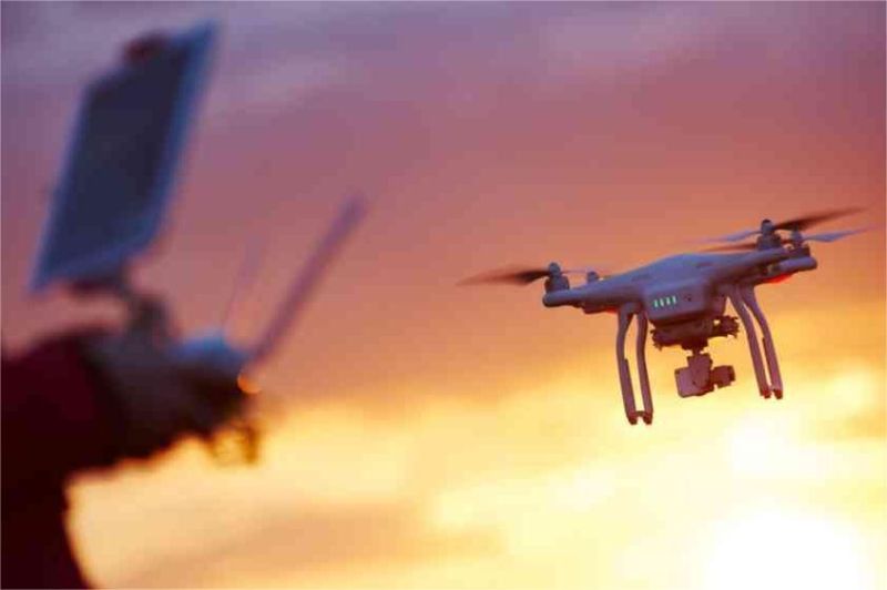 ilustrasi drone pemantau kebakaran hutan di Australia