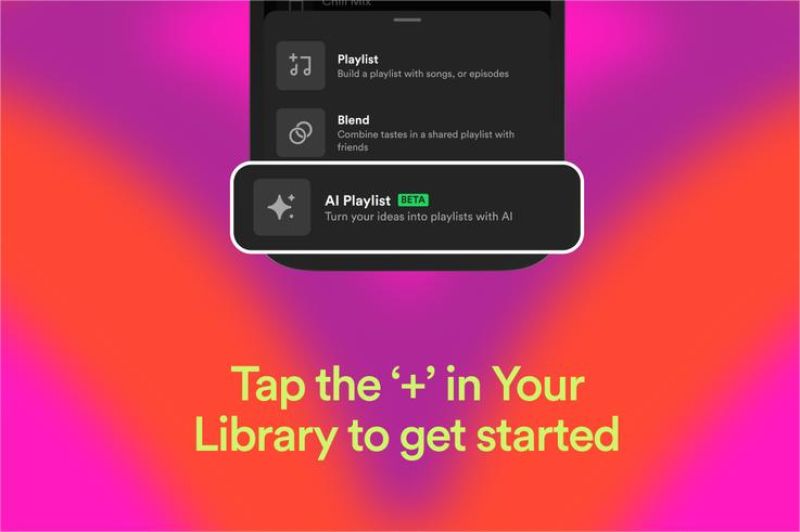 ilustrasi fitur AI Spotify menampilkan rekomendasi lagu sesuai mood dan aktivitas