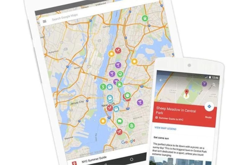 ilustrasi fitur AI Google Maps menampilkan rekomendasi berdasarkan mood pengguna