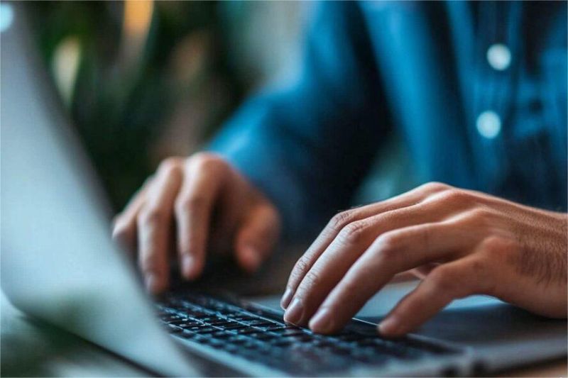 ilustrasi laptop tanpa kipas dengan desain ramping dan lingkungan kerja senyap