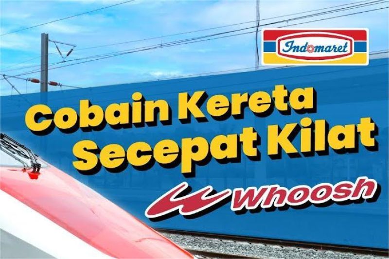 ilustrasi pembelian tiket kereta cepat Whoosh di gerai Indomaret dan Alfamart