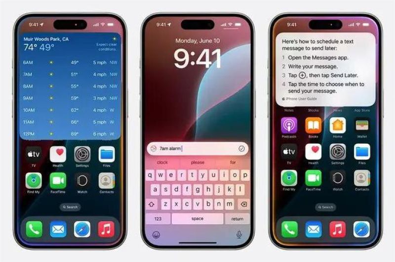 ilustrasi Siri terbaru di iOS 18 dengan tampilan percakapan seperti ChatGPT