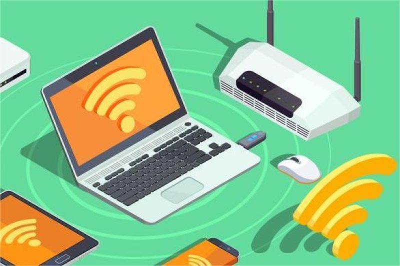 ilustrasi teknologi wireless charging lewat jaringan Wi-Fi di laptop