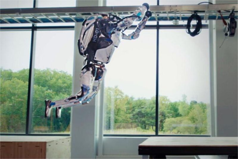 ilustrasi robot penyelamat di lokasi bencana alam