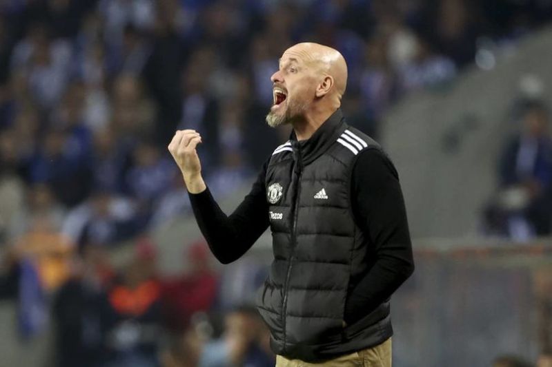 Manajer Manchester United Erik Ten Hag. (c) AP Photo/Luis Vieira