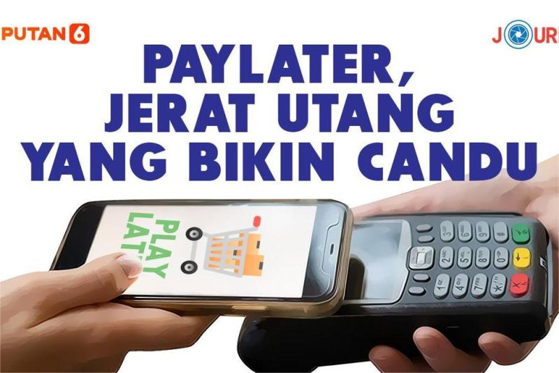 ilustrasi anak muda pusing membayar tagihan paylater yang menumpuk