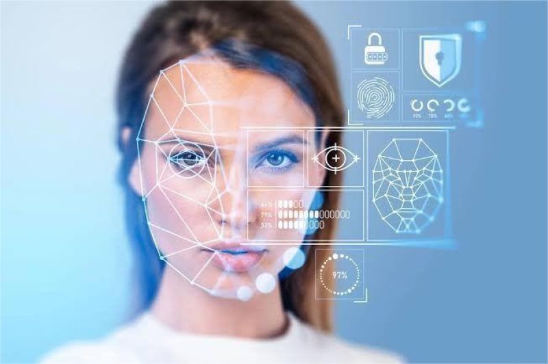 pemindai sidik jari dan wajah digital pada perangkat modern