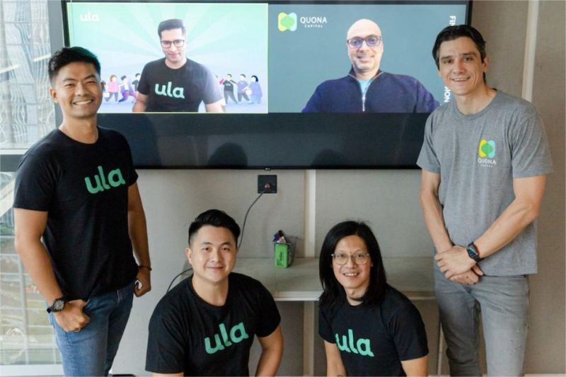 ilustrasi startup teknologi lokal dengan simbol pendanaan dan grafik pertumbuhan